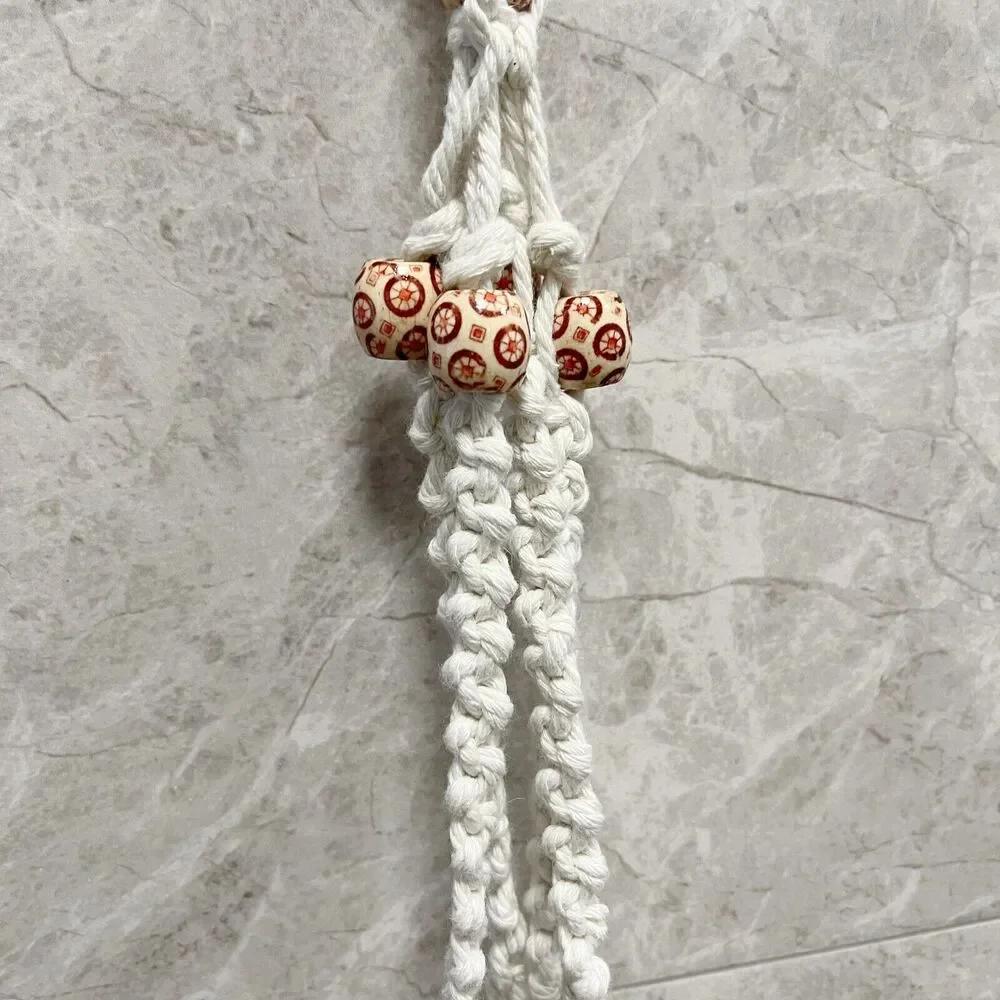 2Pcs Handmade macrame Plant Hangers Plant Pot Hanging Racks Flower Basket